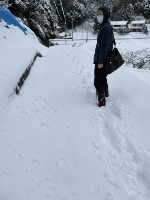 雪のなか往診しました